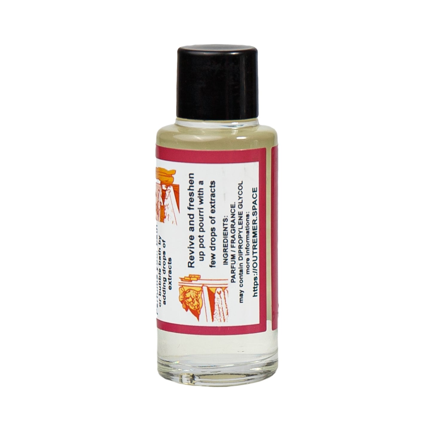 Alternate Image of Rose Perfume Extract, a small glass bottle with a label that says product details