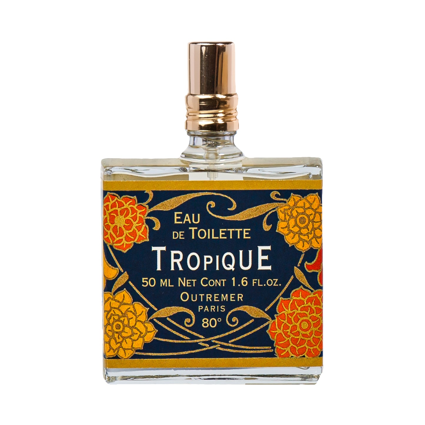 Primary Image of Tropique EDT, square perfume bottle with illustrated label