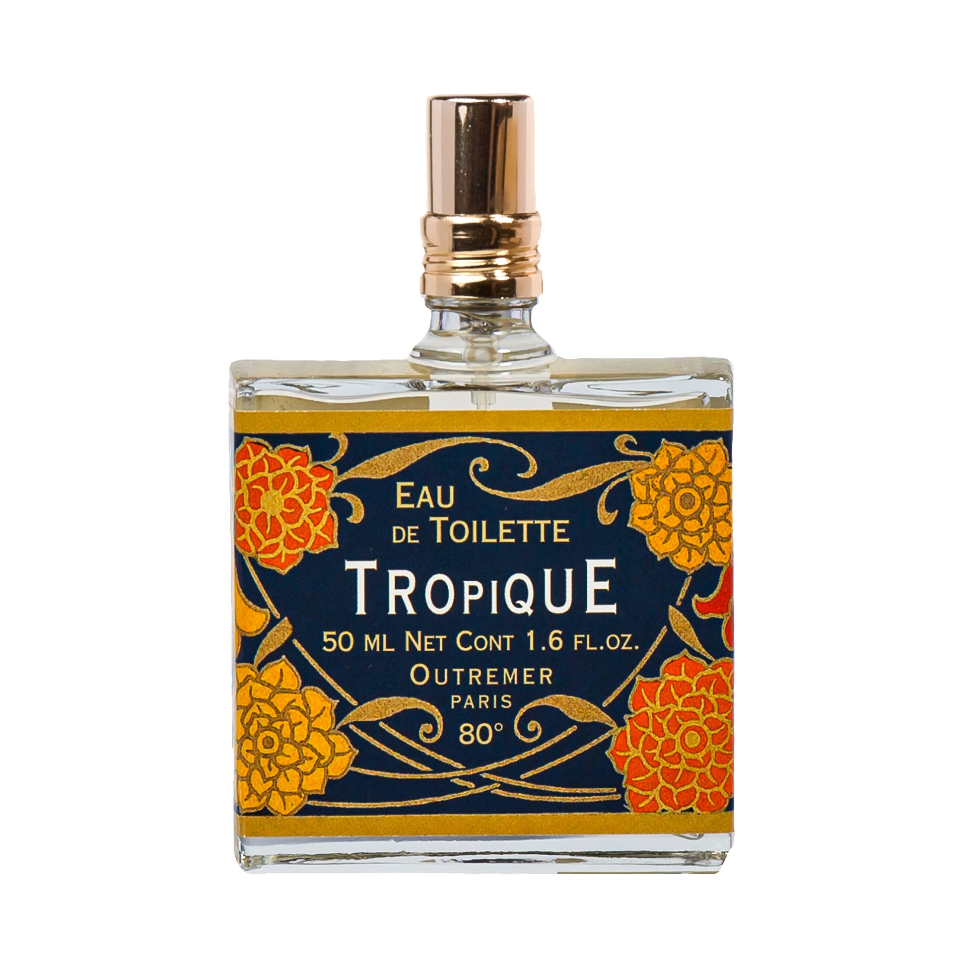 Primary Image of Tropique EDT, square perfume bottle with illustrated label