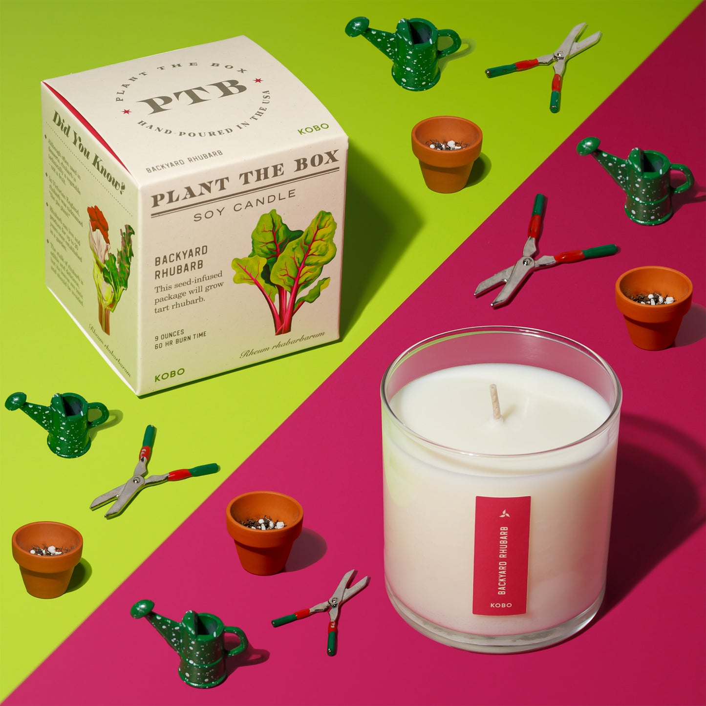 Alternate Image of Plant the Box Backyard Rhubarb Candle
