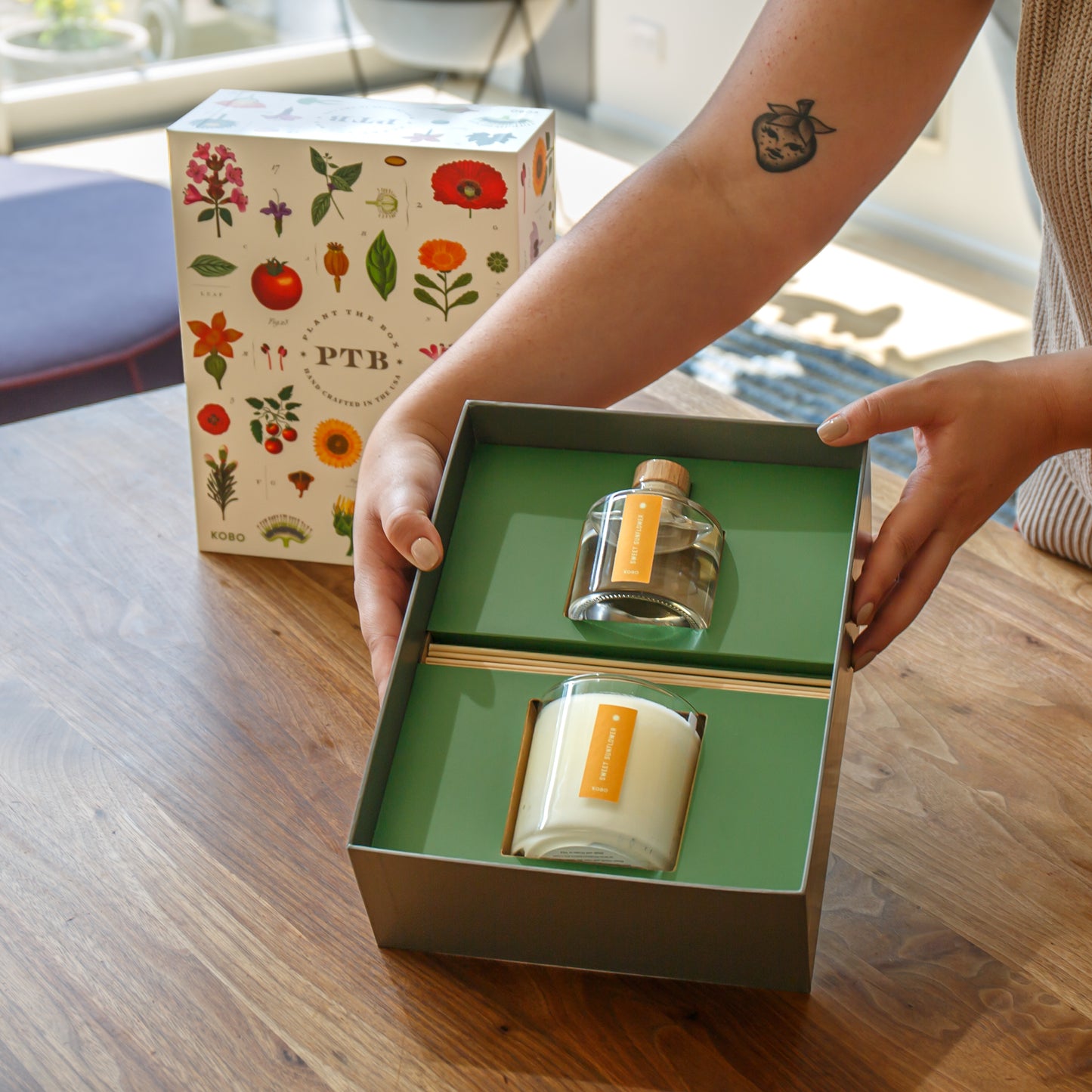 Alternate Image of Sweet Sunflower Plant the Box Duo Gift Set