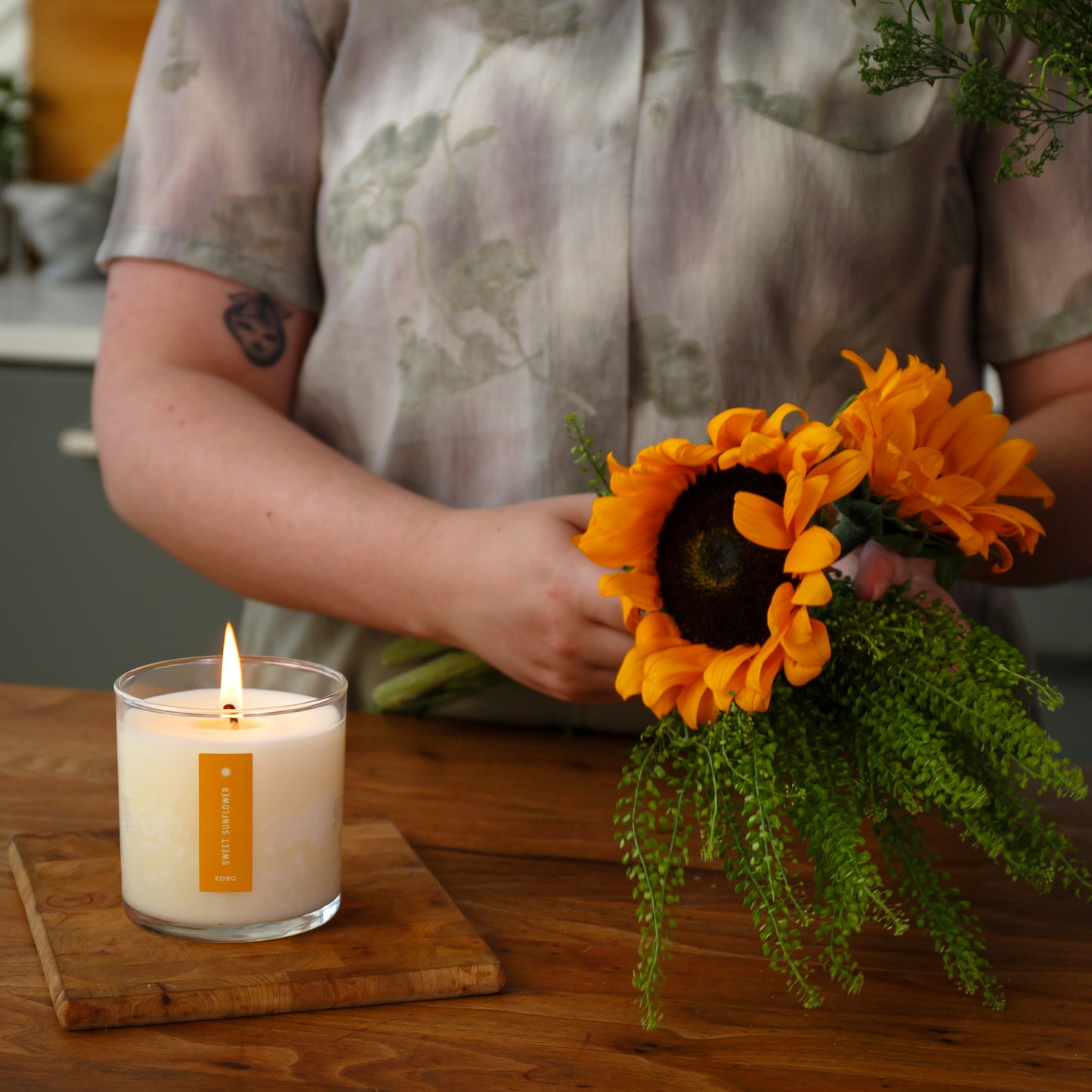 Alternate Image of Sweet Sunflower Plant the Box Candle