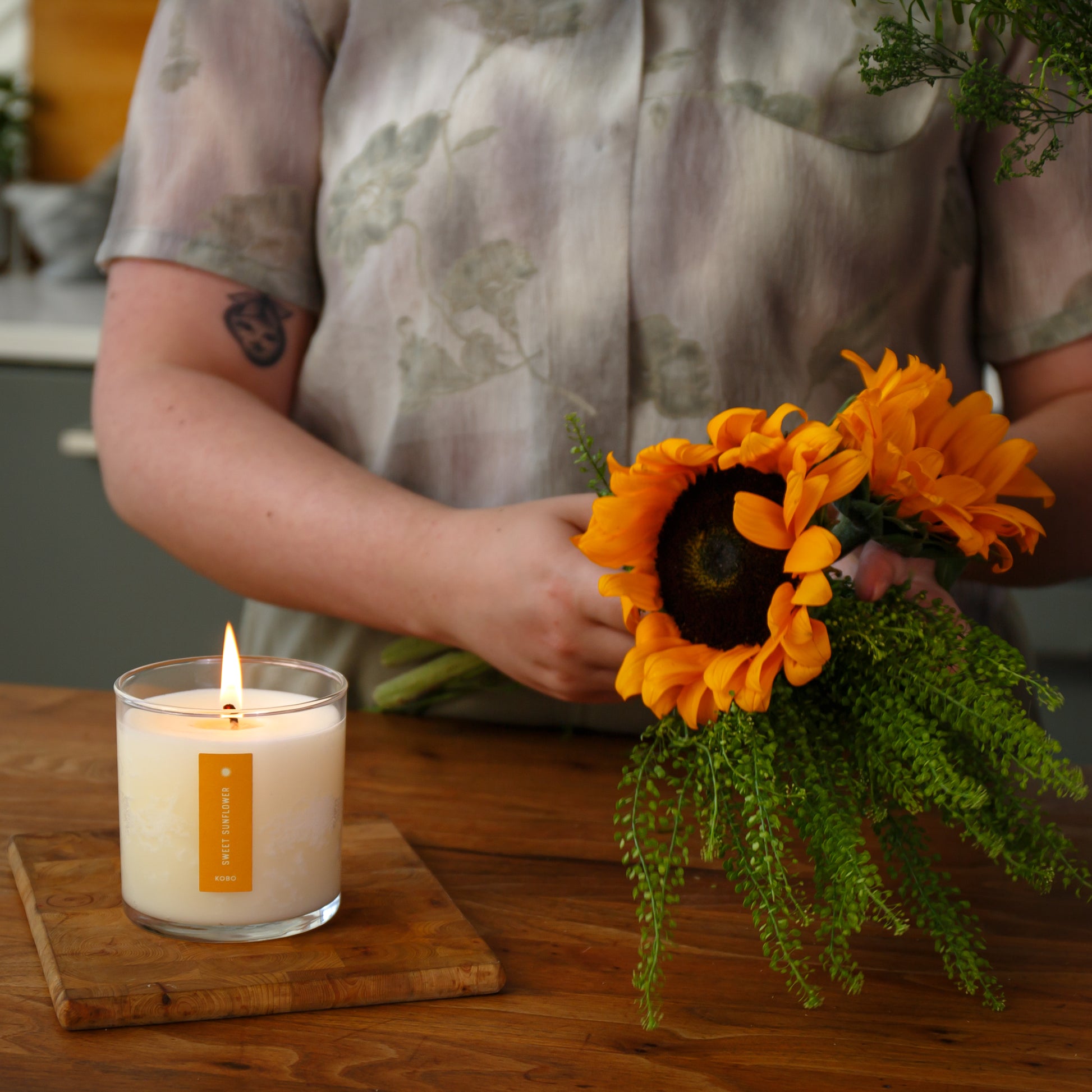 Alternate Image of Sweet Sunflower Plant the Box Candle