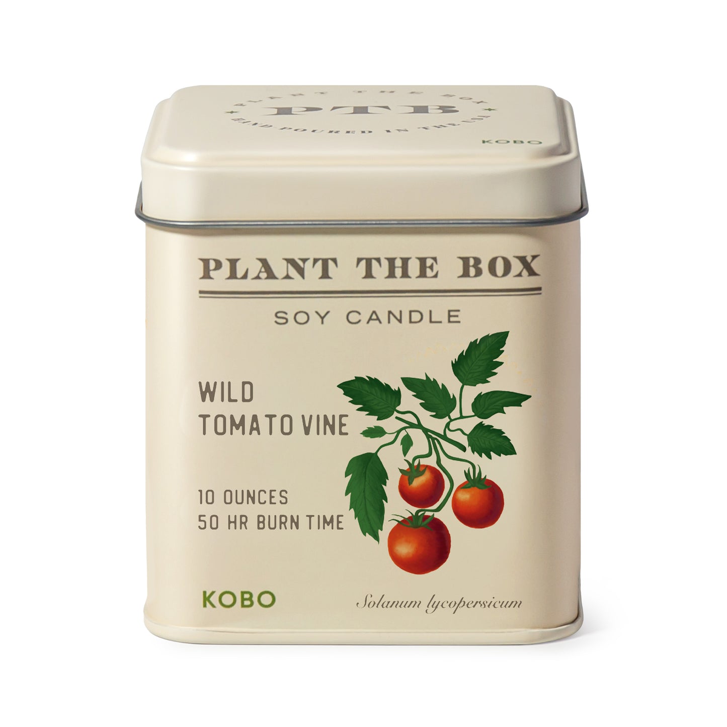Primary image of KOBO Plant the Box Wild Tomato Vine Tin Candle