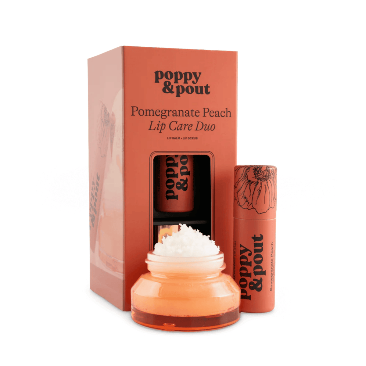 Primary image of Poppy & Pout Pomegranate Peach Lip Care Duo
