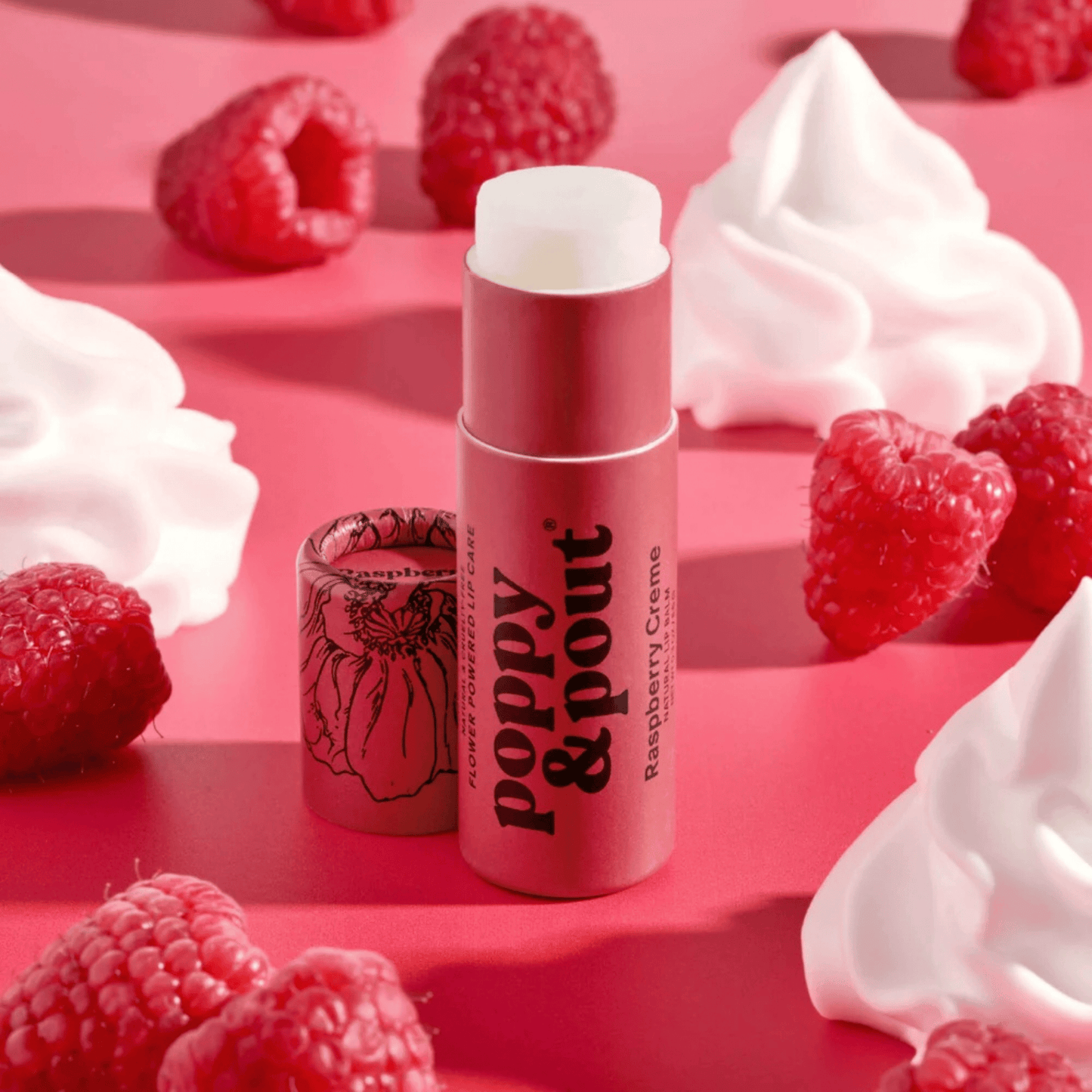 Alternate image of Poppy & Pout Raspberry Creme Lip Balm