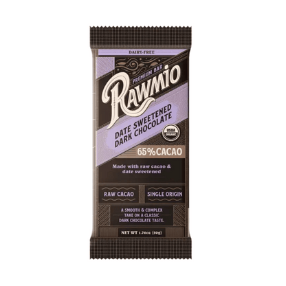 Primary Image Rawmio Premium 65% Date Sweetened Dark Chocolate Bar 