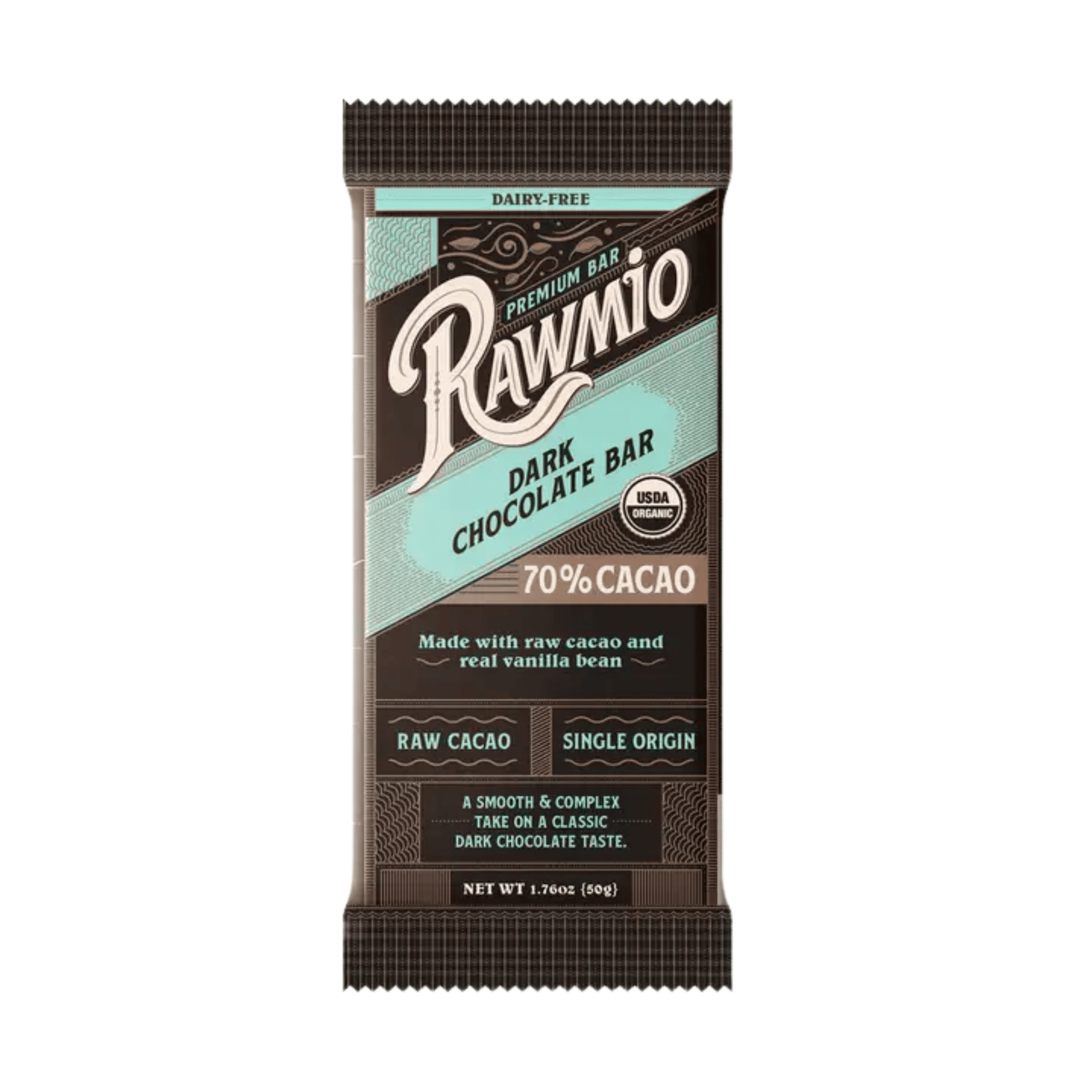 Primary Image Rawmio Premium 70% Dark Chocolate with Vanilla Bean Bar 