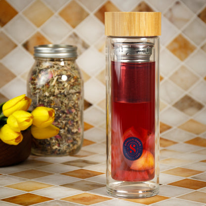 Alternate Image of Double Wall Glass Bottle