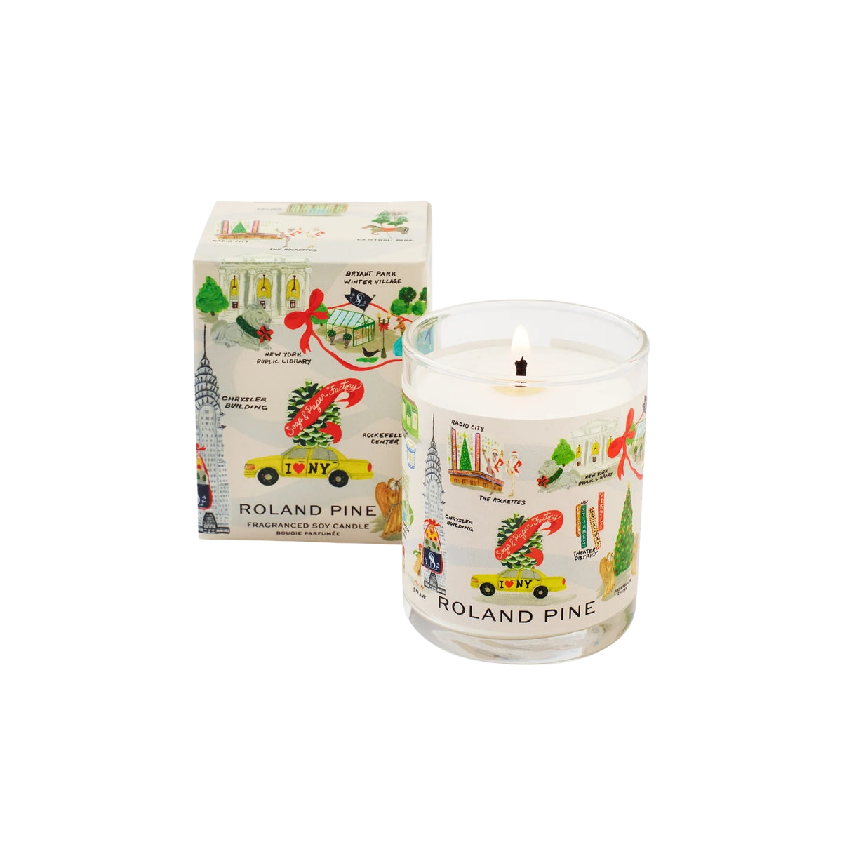 Primary image of Soap & Paper Factory Holiday in New York Glass Votive Soy Candle
