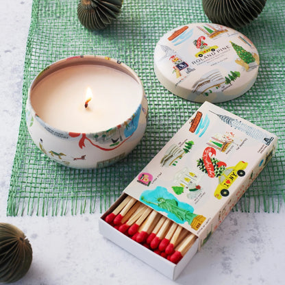 Soap & Paper Factory Holiday in New York Roland Pine Tin Candle & Matchbox Duo (2 pc) #10092451