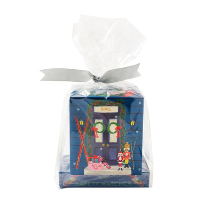 Primary image of Soap & Paper Factory Home for the Holidays Roland Pine 9.5 oz Glass Candle & Matchbox Duo