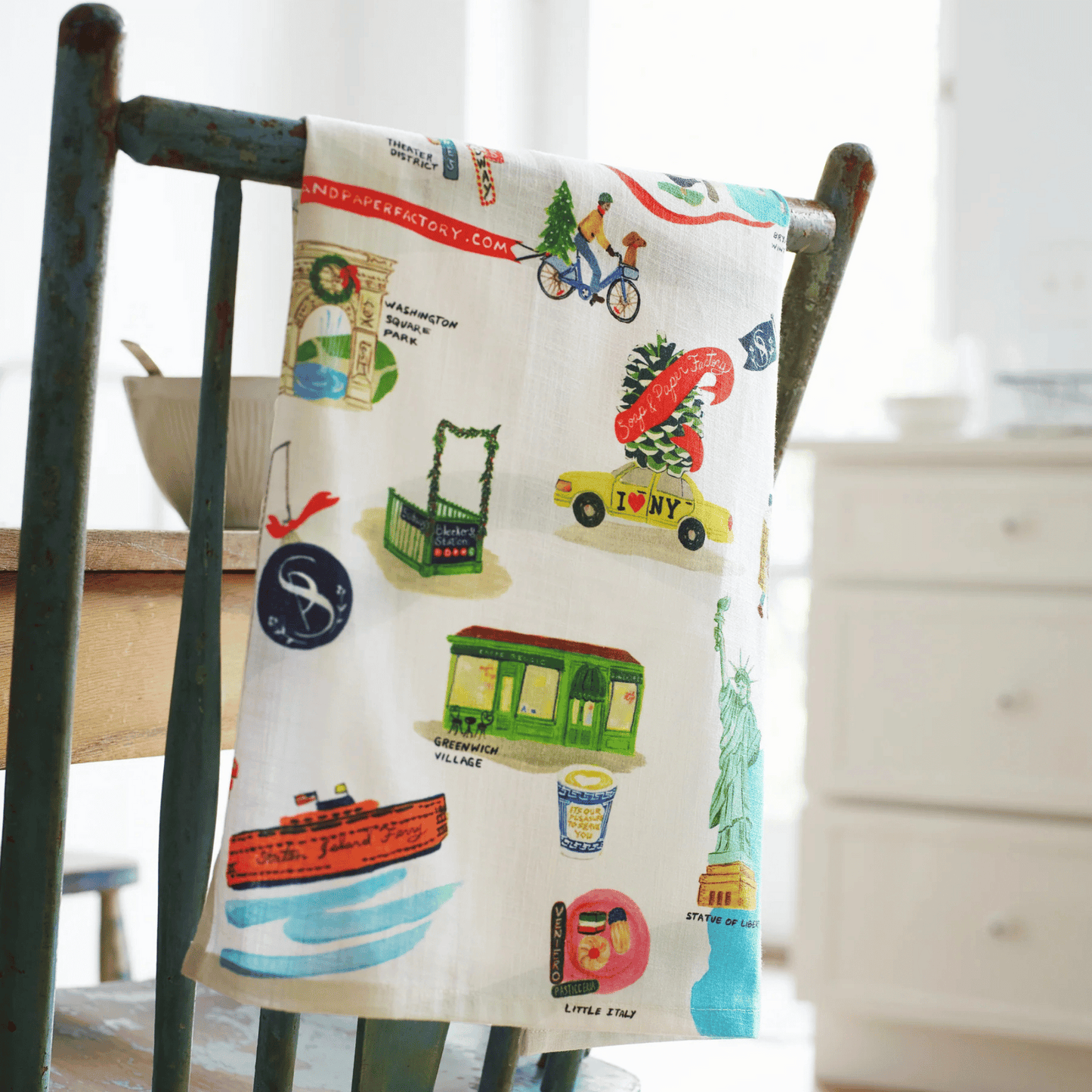 Alternate image of Soap & Paper Factory Holiday in New York Tea Towel