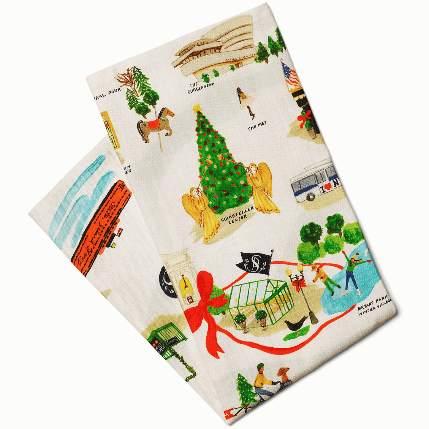 Primary image of Soap & Paper Factory Holiday in New York Tea Towel