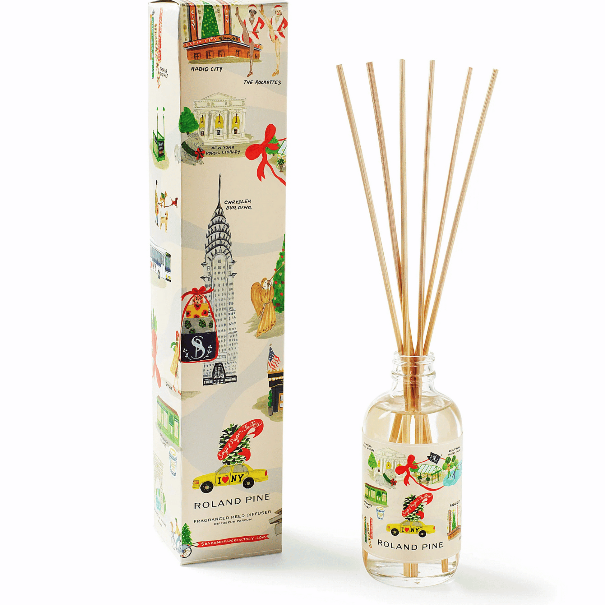 Primary image of Soap & Paper Factory Holiday in New York Roland Pine Reed Diffuser (3.65 fl oz)