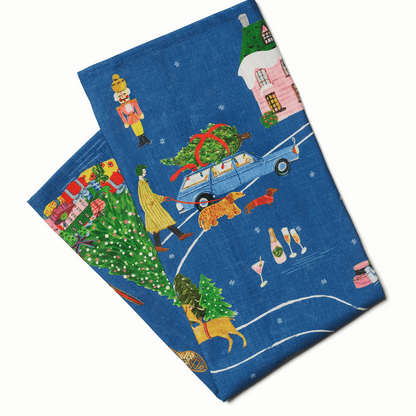Primary image of Soap & Paper Factory Home for the Holidays Tea Towel