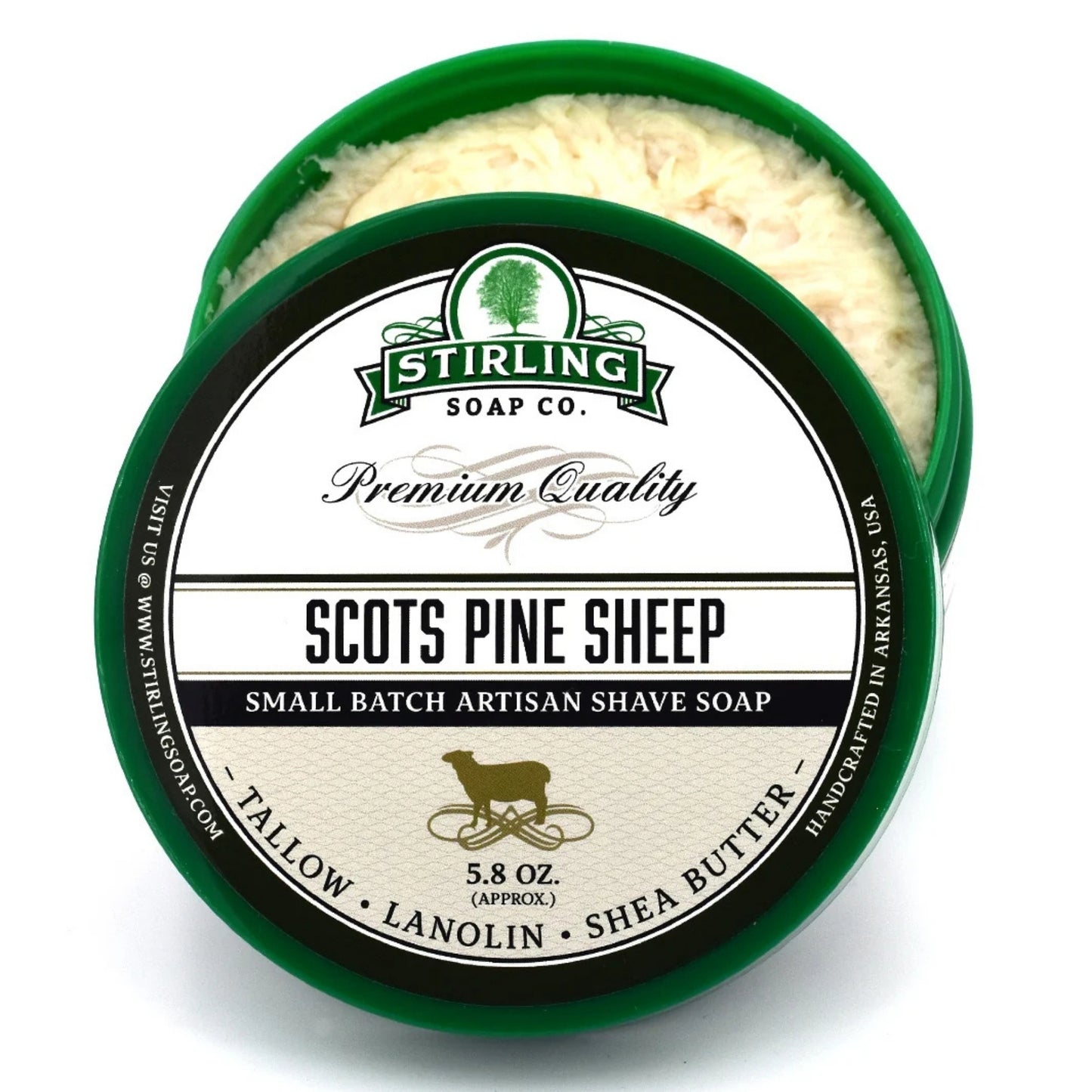 Alternate image of Stirling Soap Co. Scots Pine Sheep Tallow Shave Soap