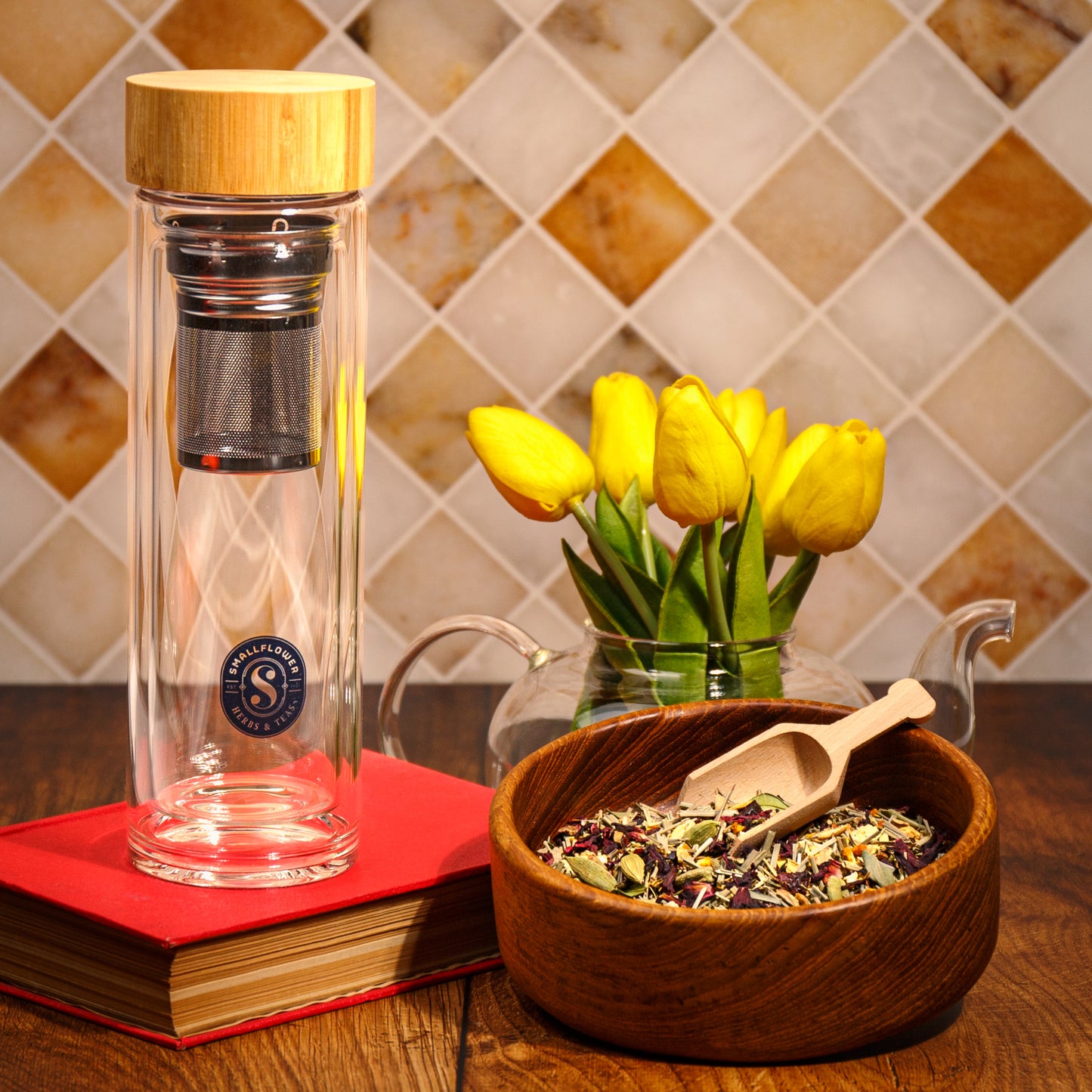 Alternate Image of Sunshine Tea and Glass Tumbler Gift Set, tumbler and loose leaf herbal tea