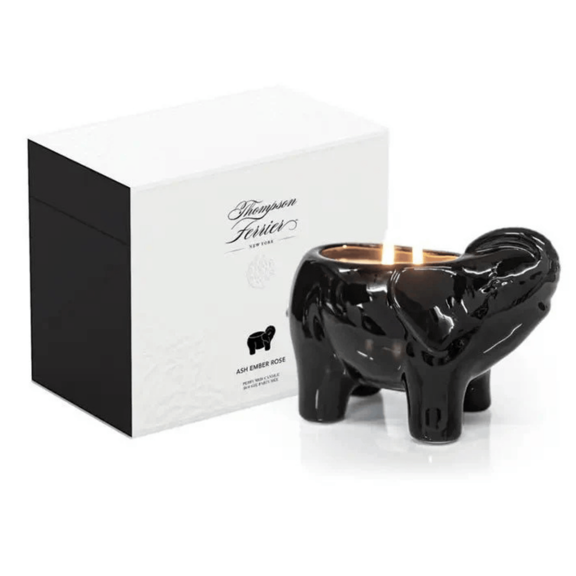 Alternate image of Thompson Ferrier Ash Ember Rose Black Elephant Candle