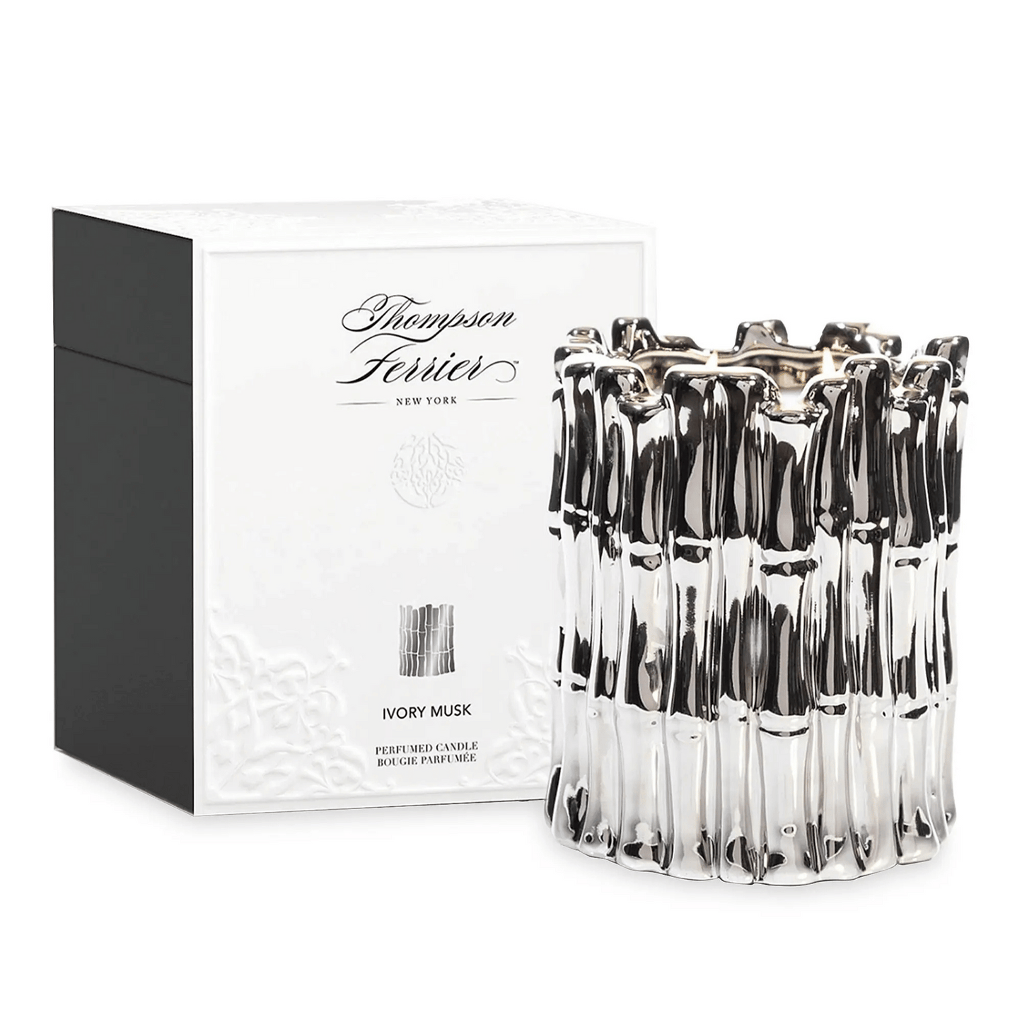 Alternate image of Thompson Ferrier Ivory Musk Silver Bamboo Candle