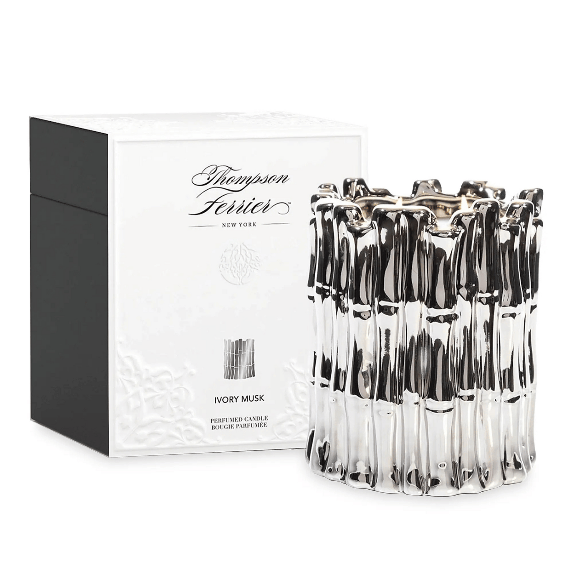 Alternate image of Thompson Ferrier Ivory Musk Silver Bamboo Candle