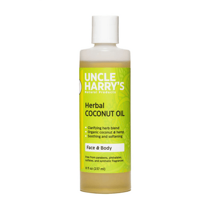 Primary image of Uncle Harry's Natural Products Herbal Coconut Oil for Skin (8 fl oz)