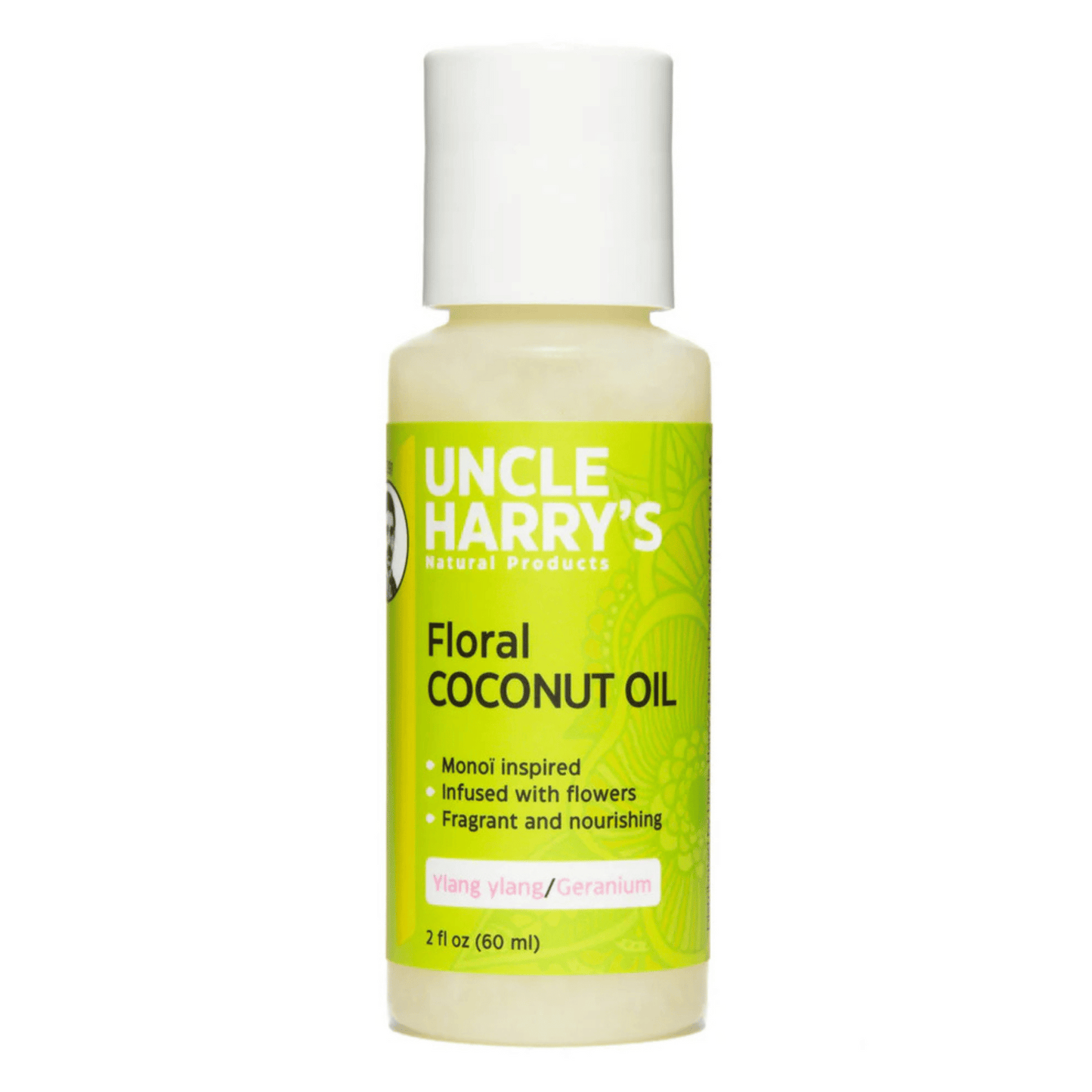 Primary image of Uncle Harry's Natural Products Ylang Ylang Geranium Floral Coconut Oil (2 fl oz)