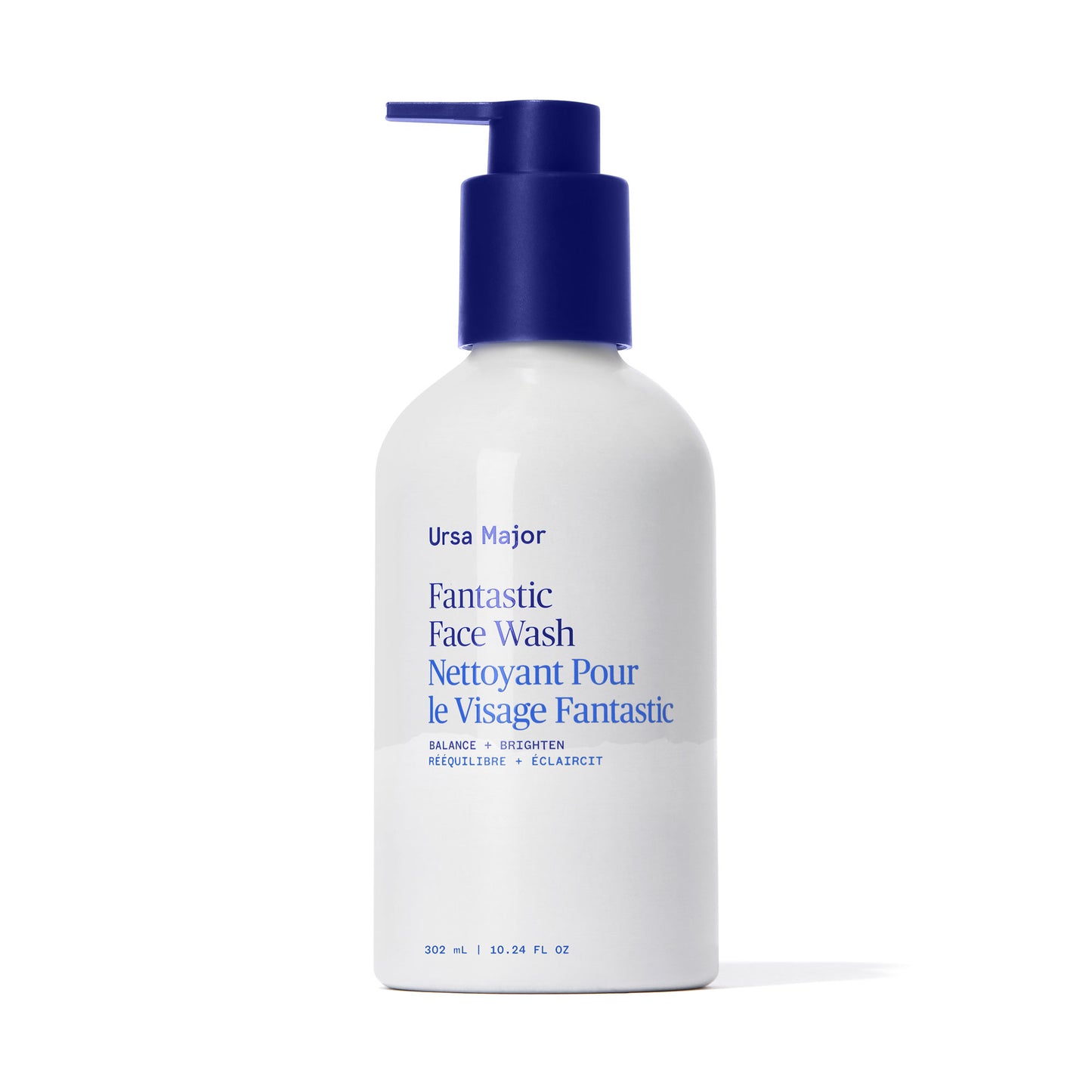 Primary Image of Fantastic Face Wash, white metal soap bottle with pump