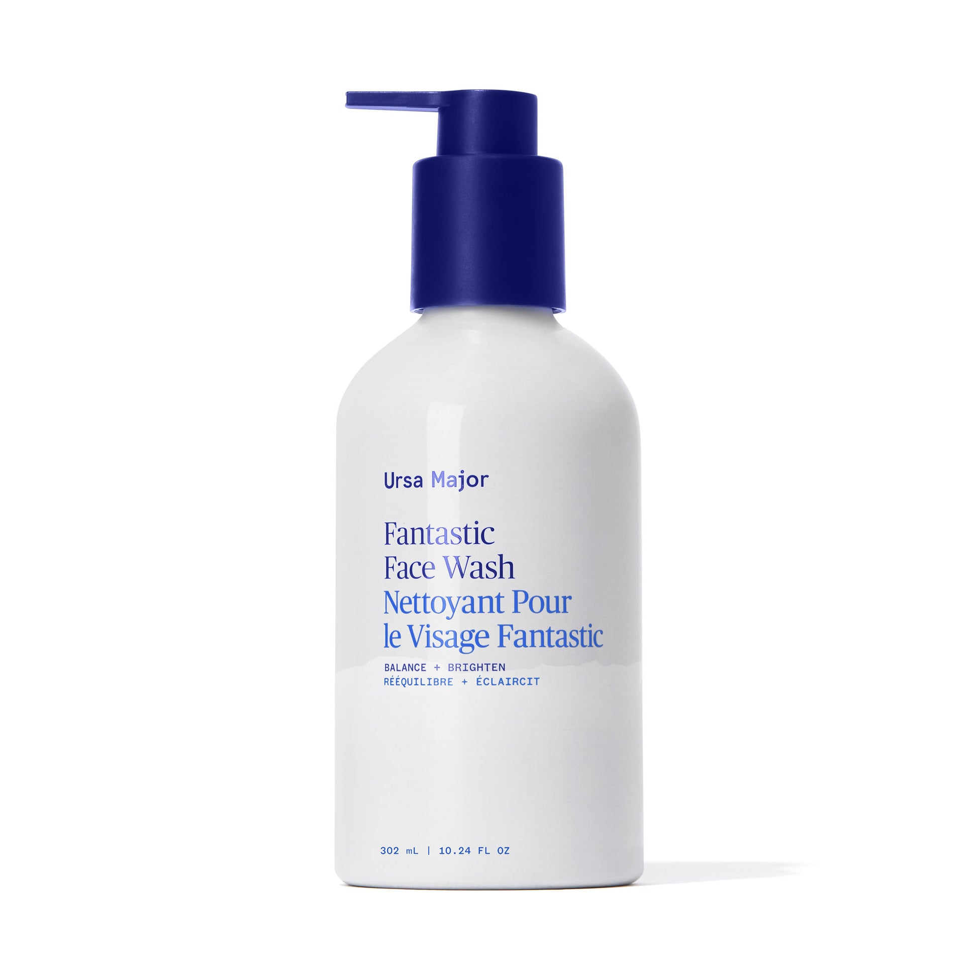 Primary Image of Fantastic Face Wash, white metal soap bottle with pump