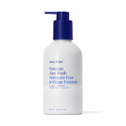 Primary Image of Fantastic Face Wash, white metal soap bottle with pump
