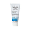 Front view of Weleda Salt Toothpaste tube showcasing peppermint flavor and fluoride-free formula on a white background