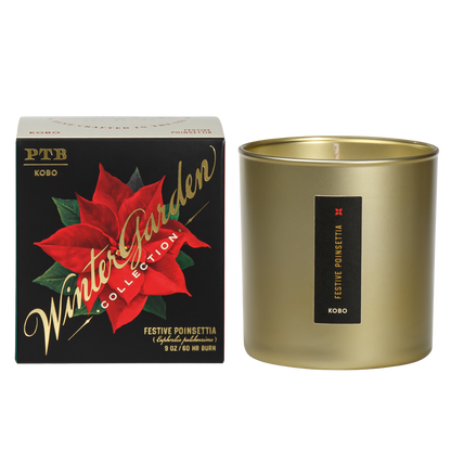 Primary image of KOBO Plant the Box Winter Garden Festive Poinsetta Candle