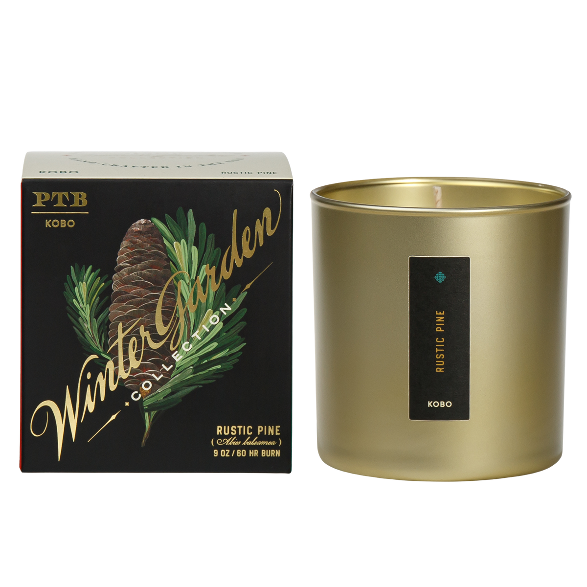 Primary image of KOBO Plant the Box Winter Garden Rustic Pine Candle (9 oz)