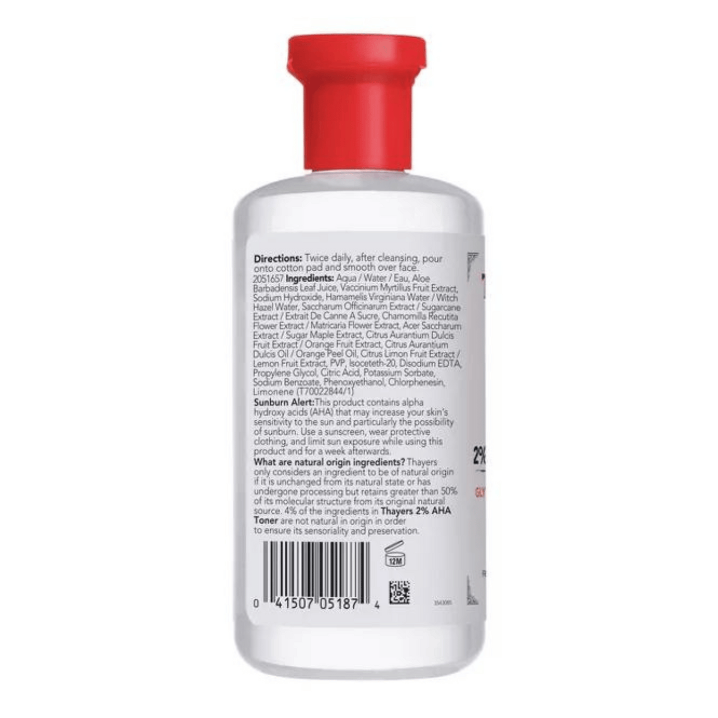 Thayers 2 AHA Toner (12 fl oz) 10087005 Smallflower