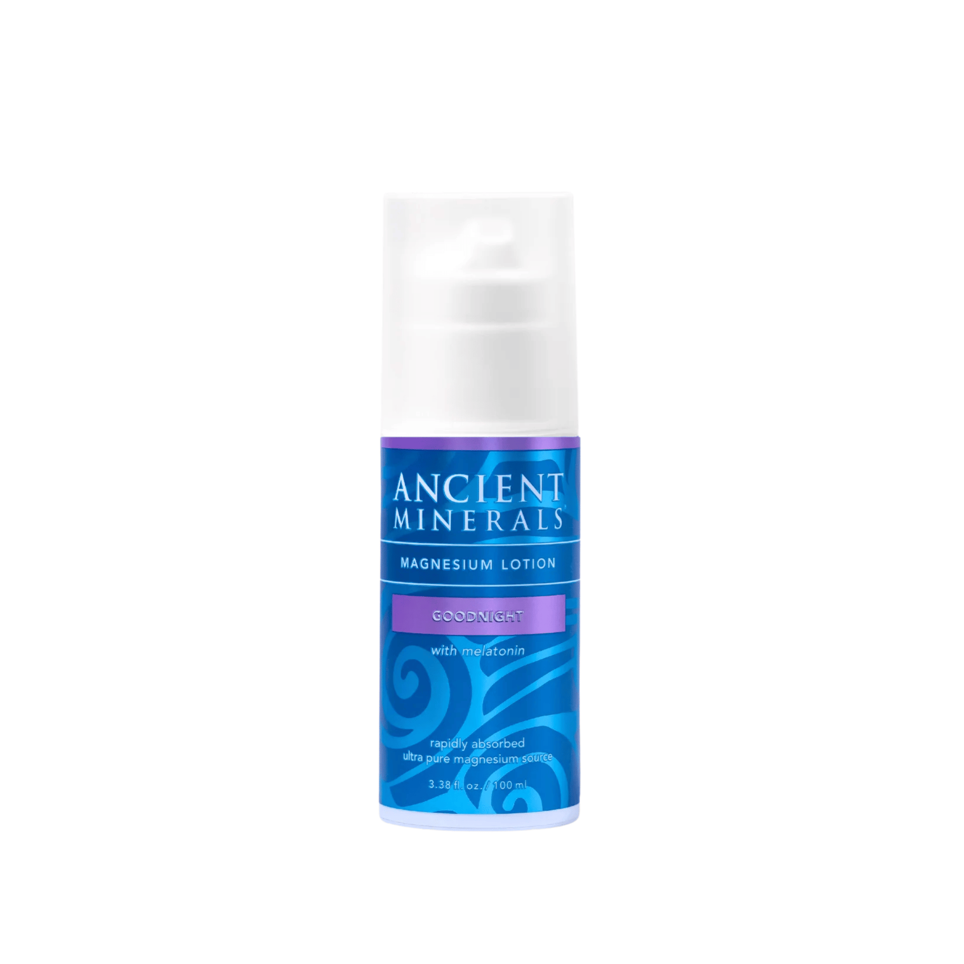 Primary Image of Goodnight Magnesium Lotion with Melatonin, pump lotion bottle with blue label