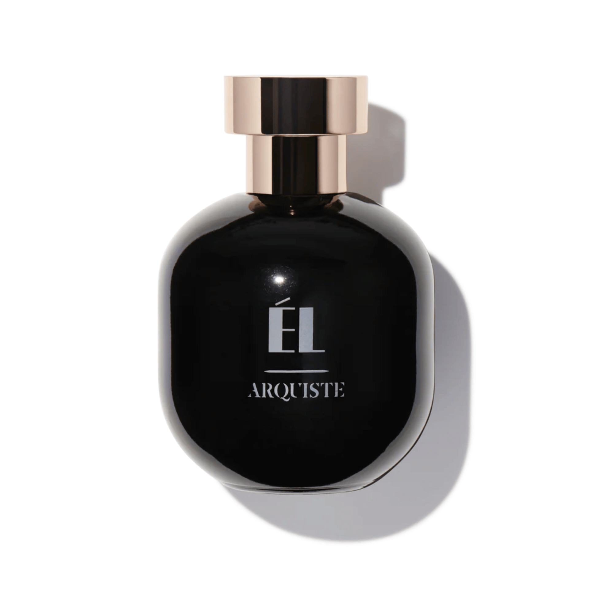 Primary Image El EDP, black perfume bottle with gold cap