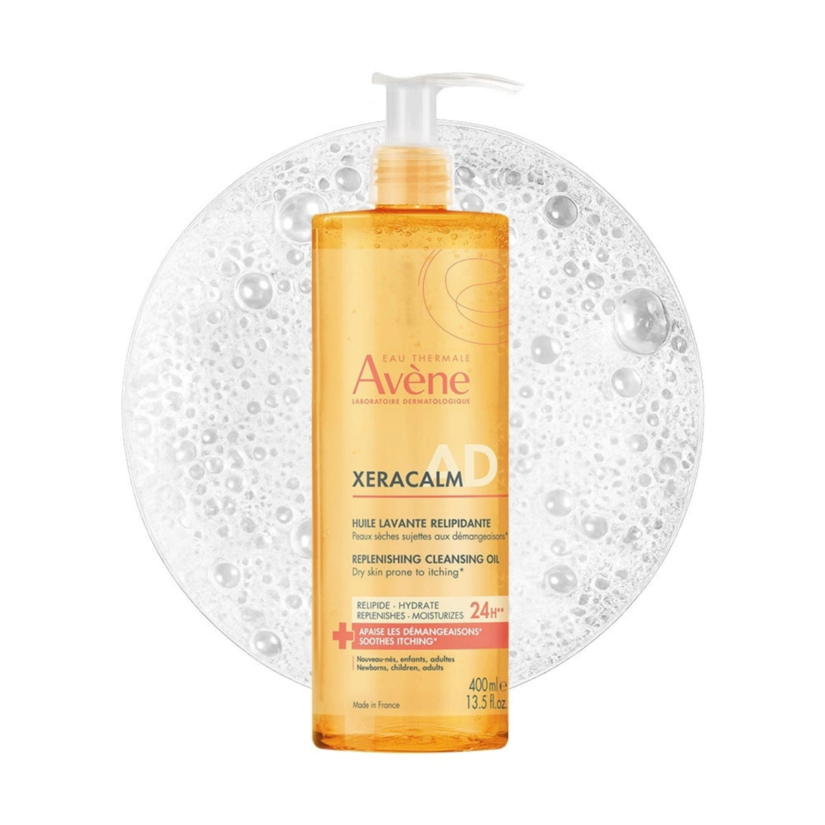 Alternate Image of XeraCalm A.D Lipid-Replenishing Cleansing Oil, orange clear pump top bottle
