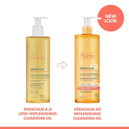 Alternate Image of XeraCalm A.D Lipid-Replenishing Cleansing Oil, orange clear pump top bottle