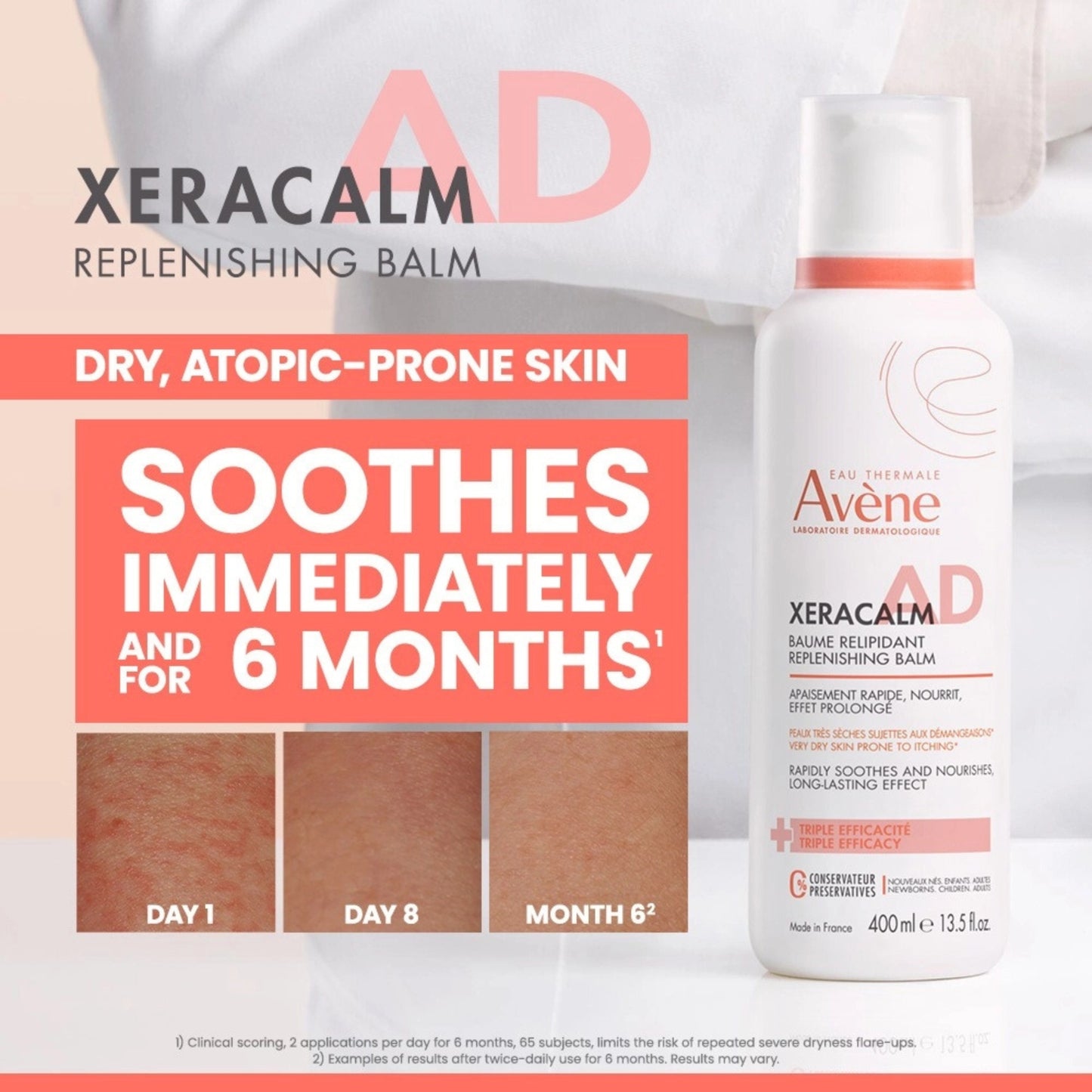 Alternate Image of XeraCalm A.D Replenishing Balm, white pump top bottle