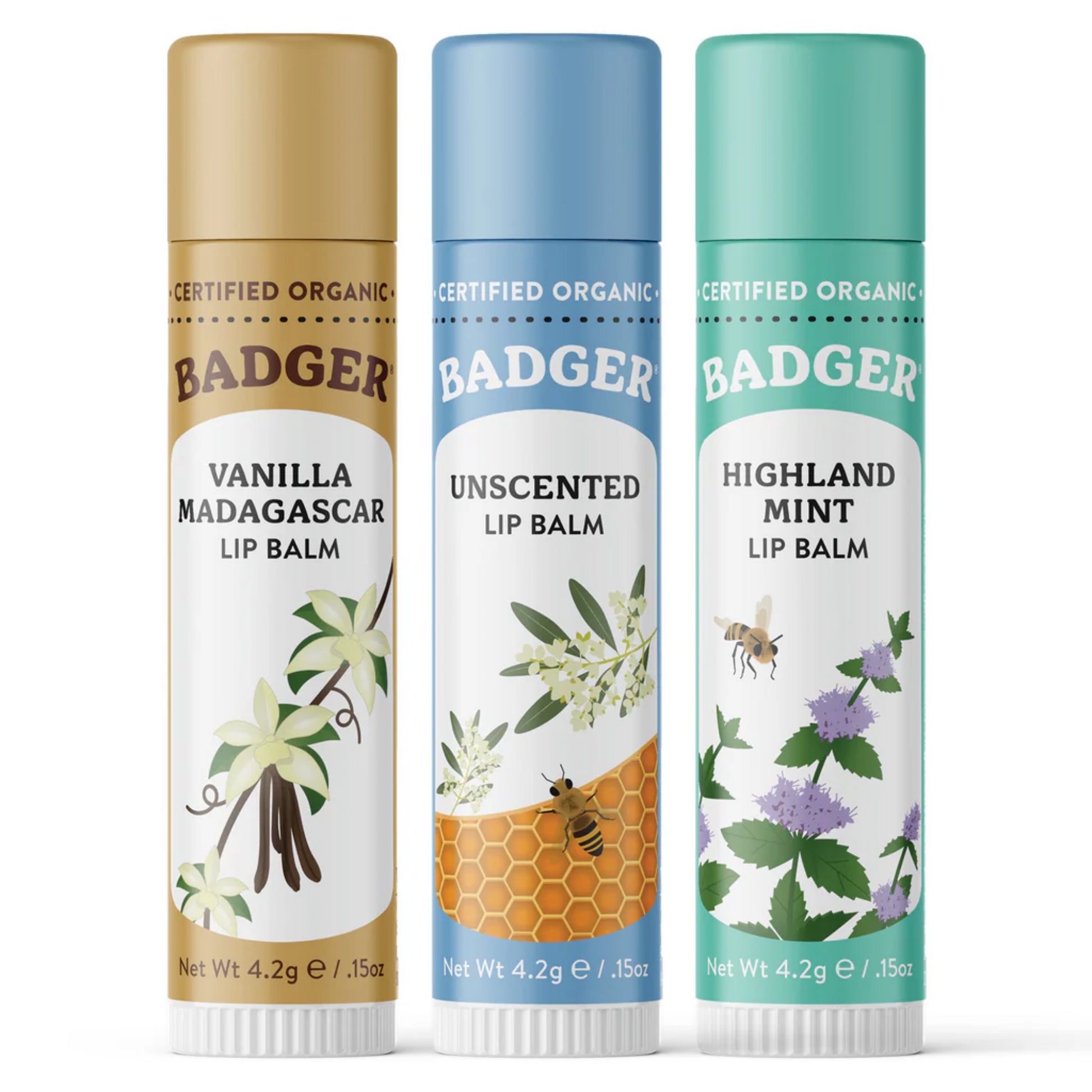 Secondary Image 2 of Badger Holiday Blue Lip Balm Set