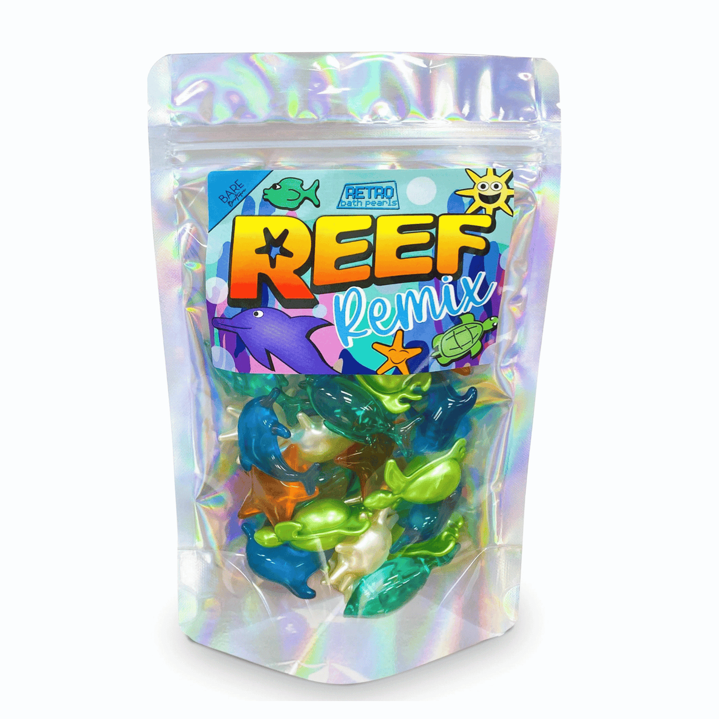 Primary Image of Retro Reef Remix Bath Pearls, multi colored bath pearls