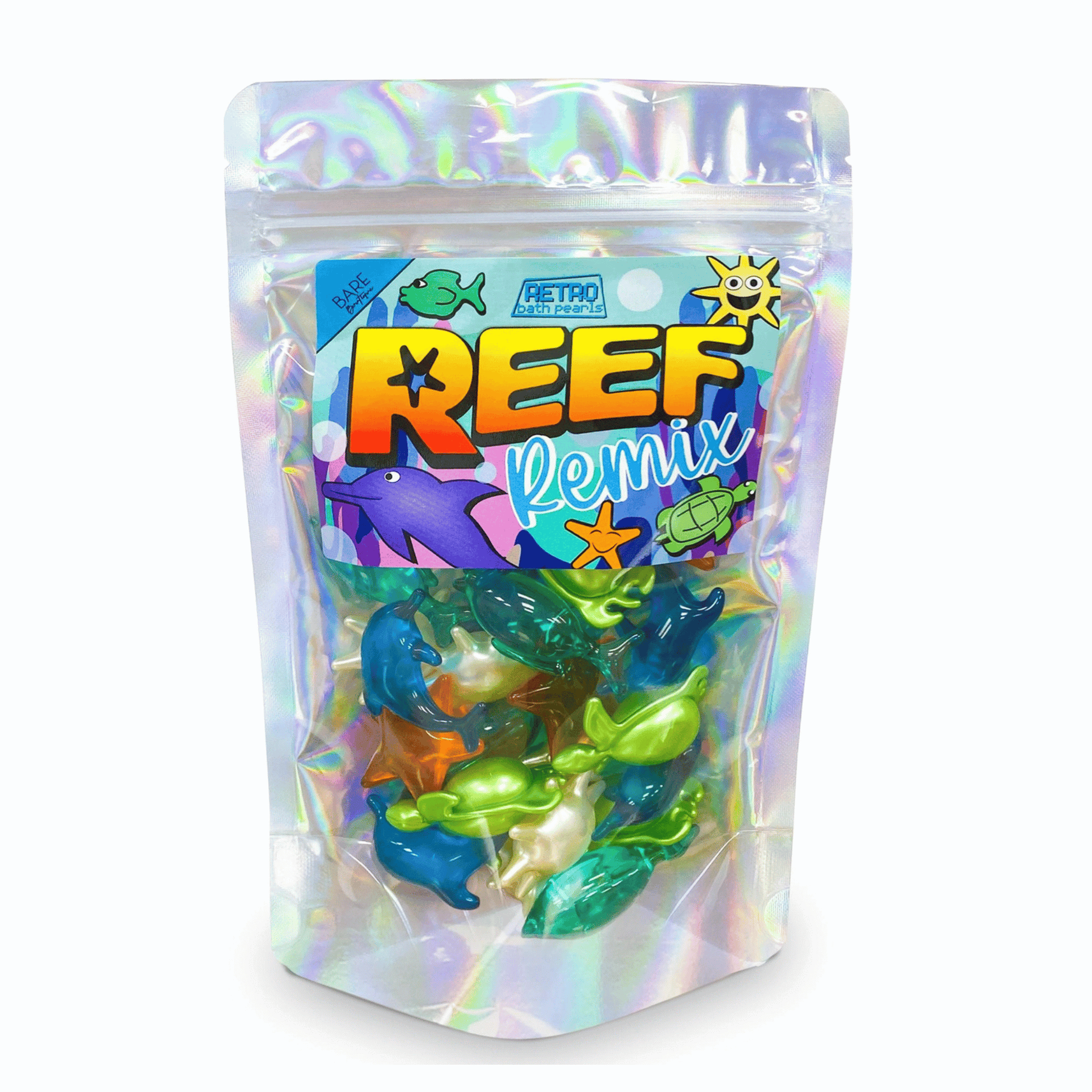 Primary Image of Retro Reef Remix Bath Pearls, multi colored bath pearls