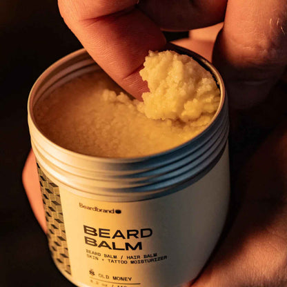 Alternate Image of Tree Ranger Beard Balm, silver jar with beige label