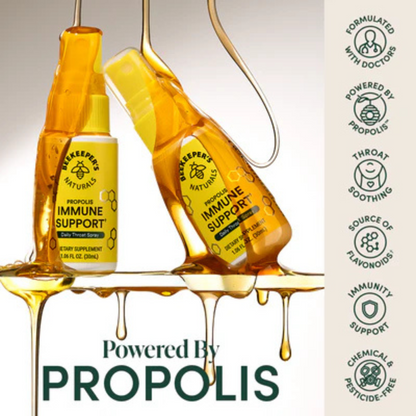 alternate images of beekeper's naturals propolis immune support spray