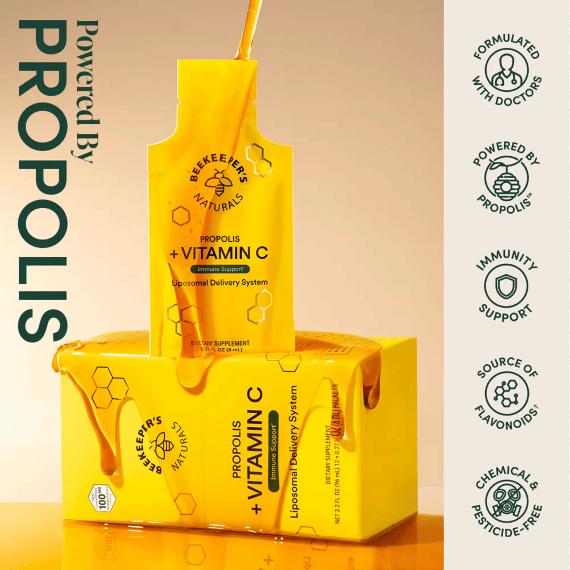 Alternate Image of Propolis + Vitamin C Liposomal Packet