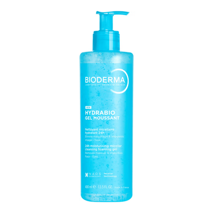 Primary Image of Hydrabio Foaming Gel Cleanser, blue pump top cleanser bottle