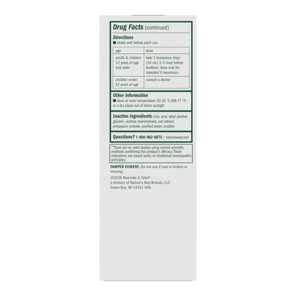 Alternate Image of Nighttime Cough & Bronchial Syrup, drug facts