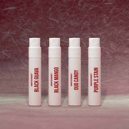 Image of Extrait Extreme Discovery Kit, white fragrance sample vials