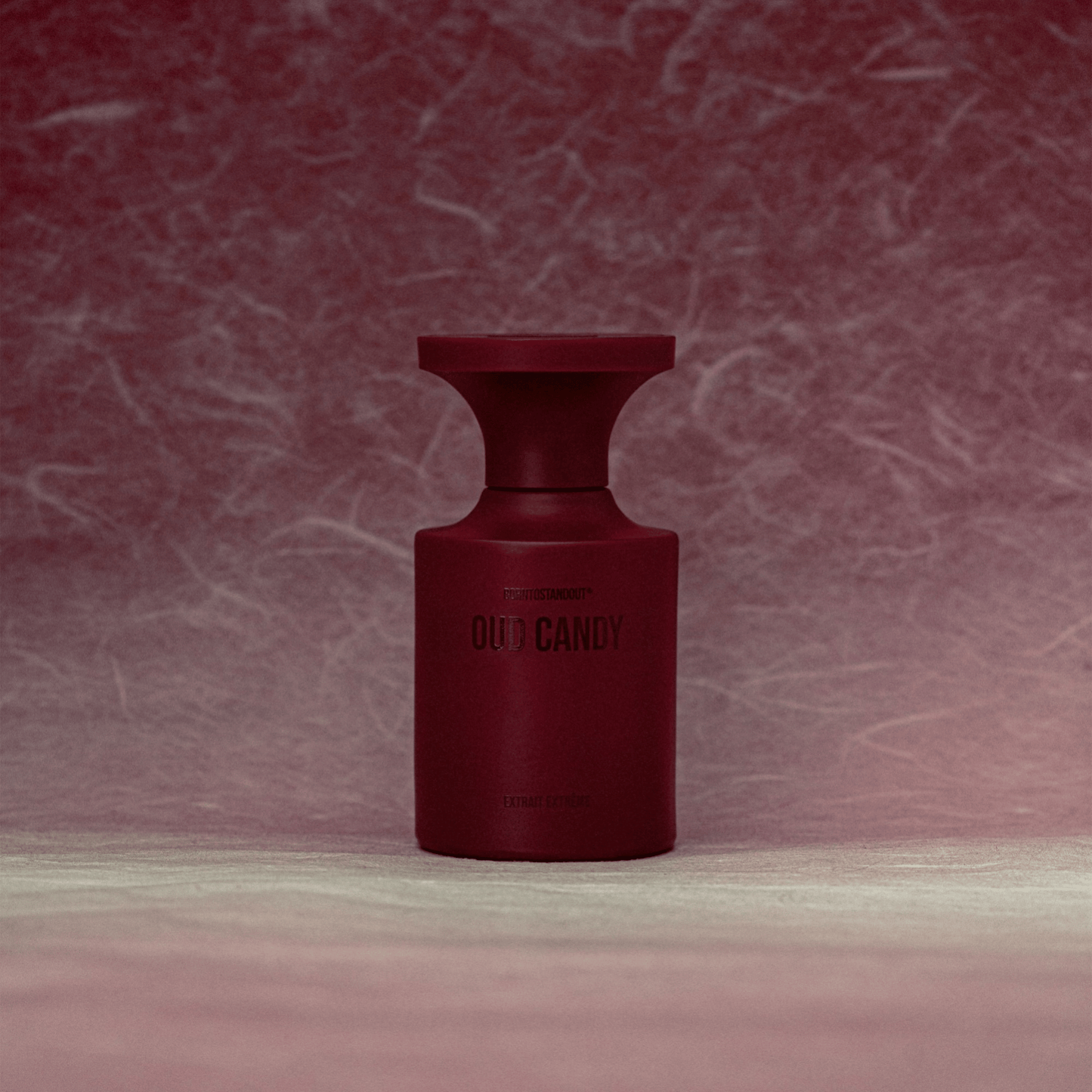 Alternate Image of Oud Candy Extrait Extreme, dark red perfume bottle