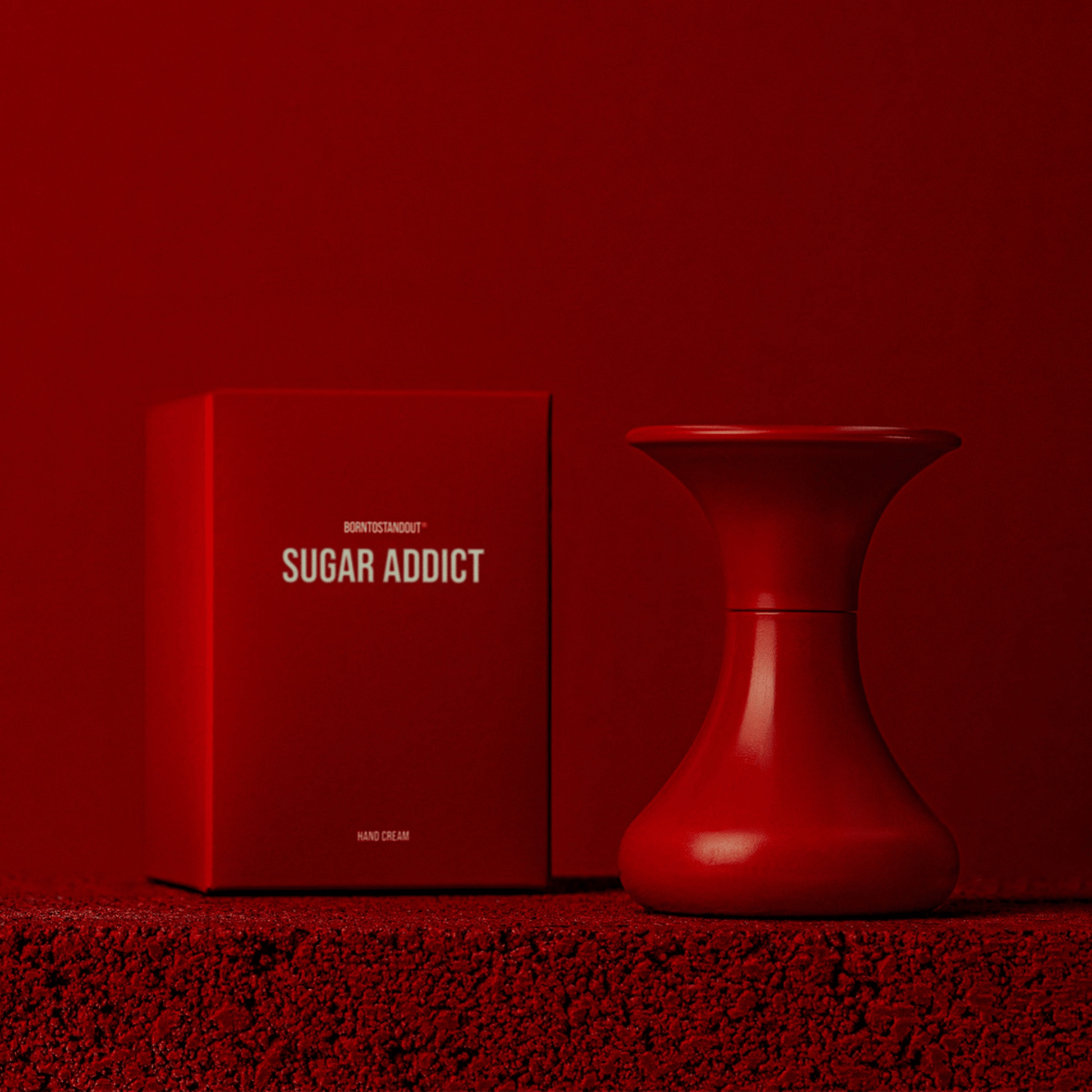 Alternate Image of Sugar Addict Hand Cream, red hand cream bottle and box